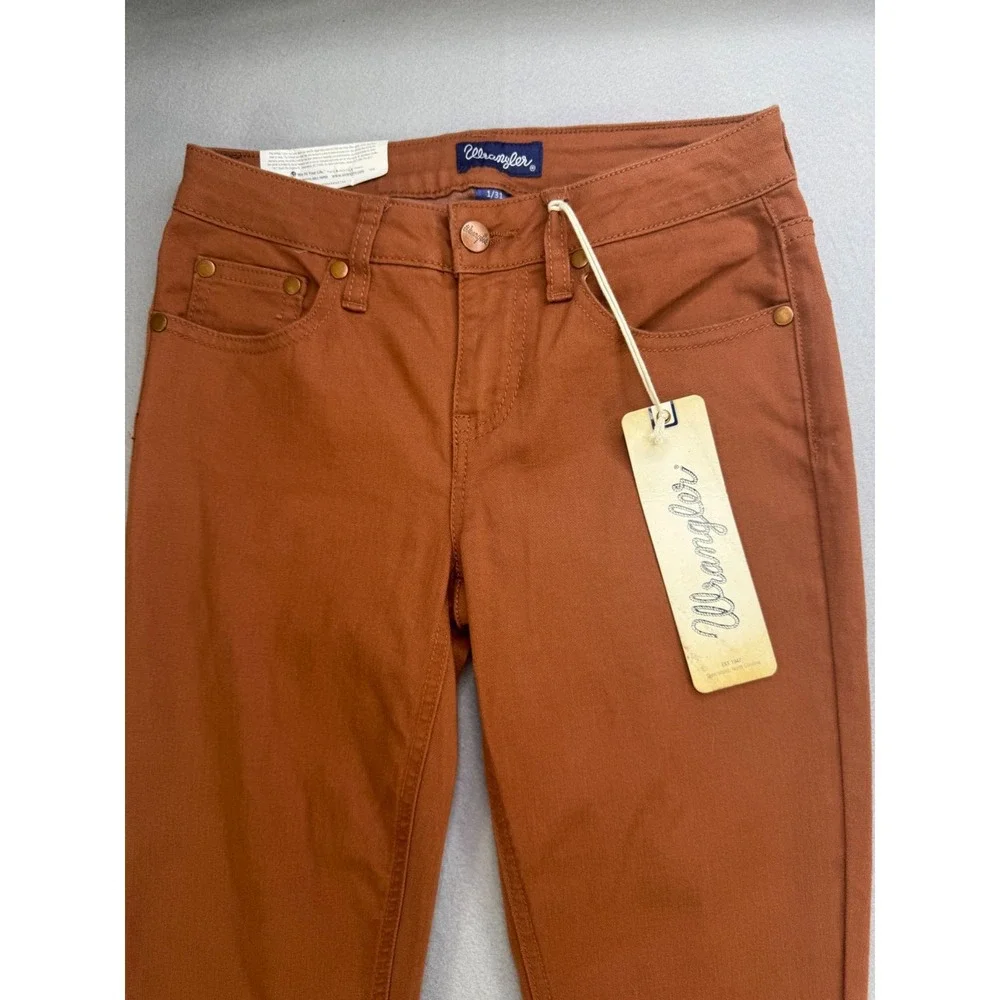 Wrangler Women's Skinny Fit Stretch Jeans Rusty Brown Size 1/31‎ New